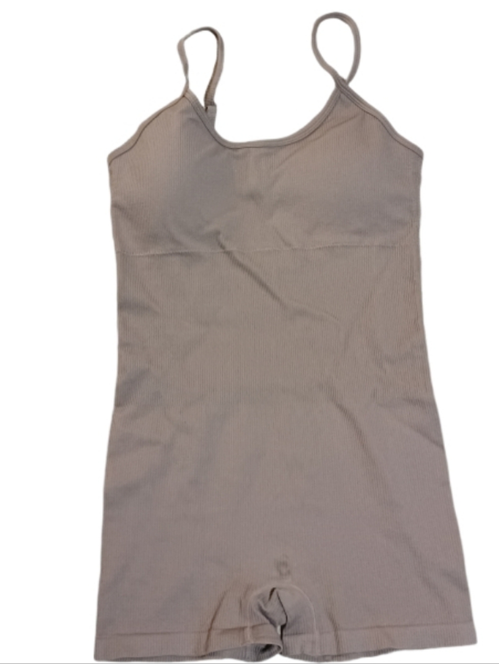 Fashion Nova Ribbed Scoop-Neck Taupe Bodysuit